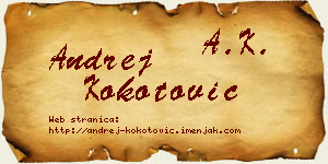 Andrej Kokotović vizit kartica